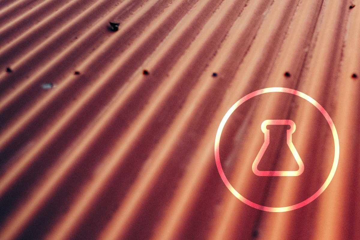blog-3 | Generate UK Close up image of corrugated meta with beaker in circle icon
